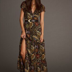 12th Tribe Sundance Floral Paisley Maxi Dress Size M